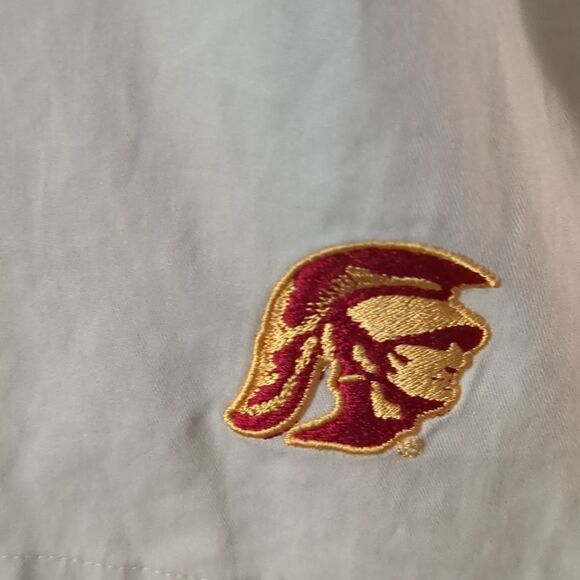 USC Tan Preppy Pencil Skirt XL Logo Pockets Zip Front - Picture 2 of 9